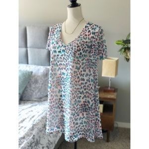 Large ADRIENNE Leopard print dress